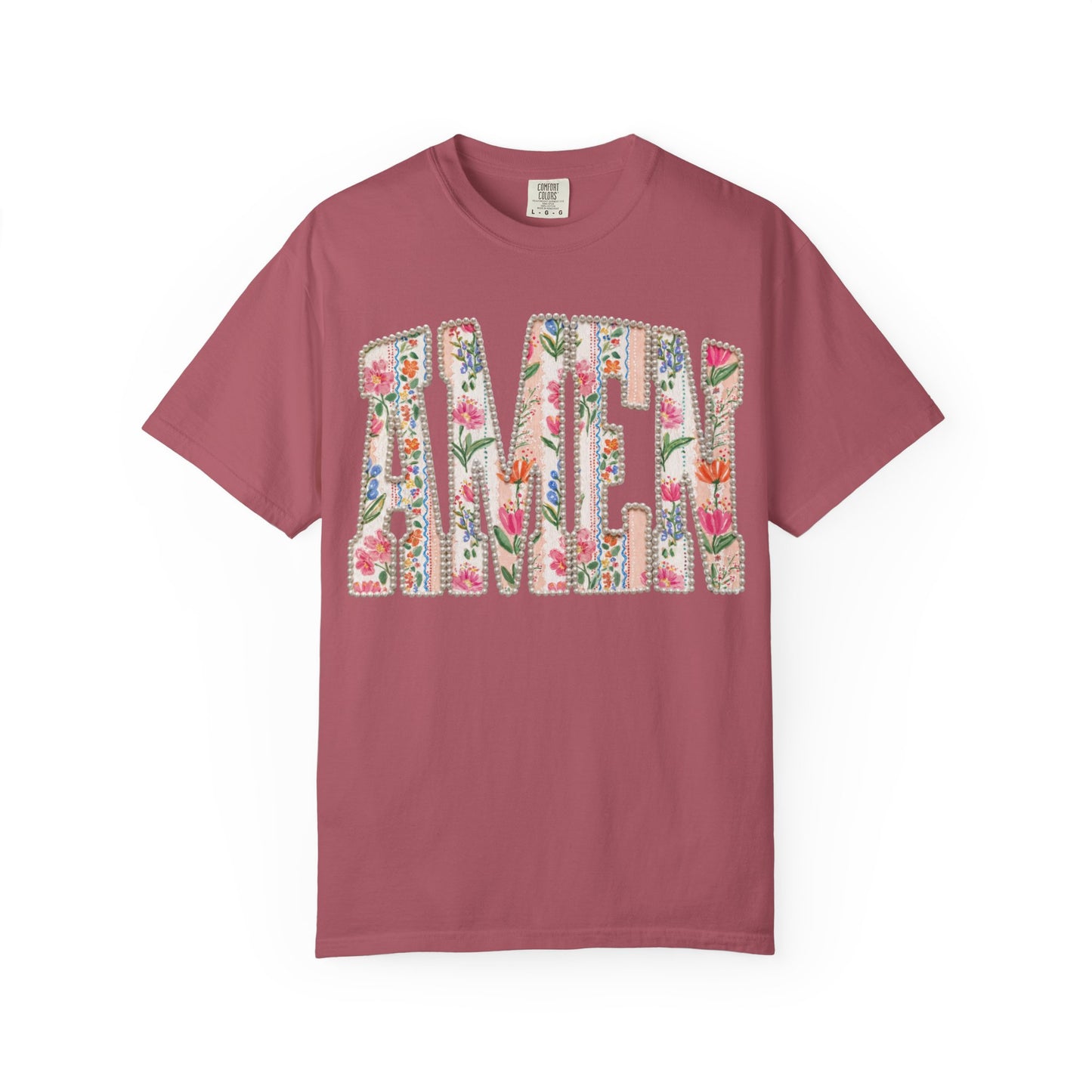 Floral 'Amen' T-Shirt