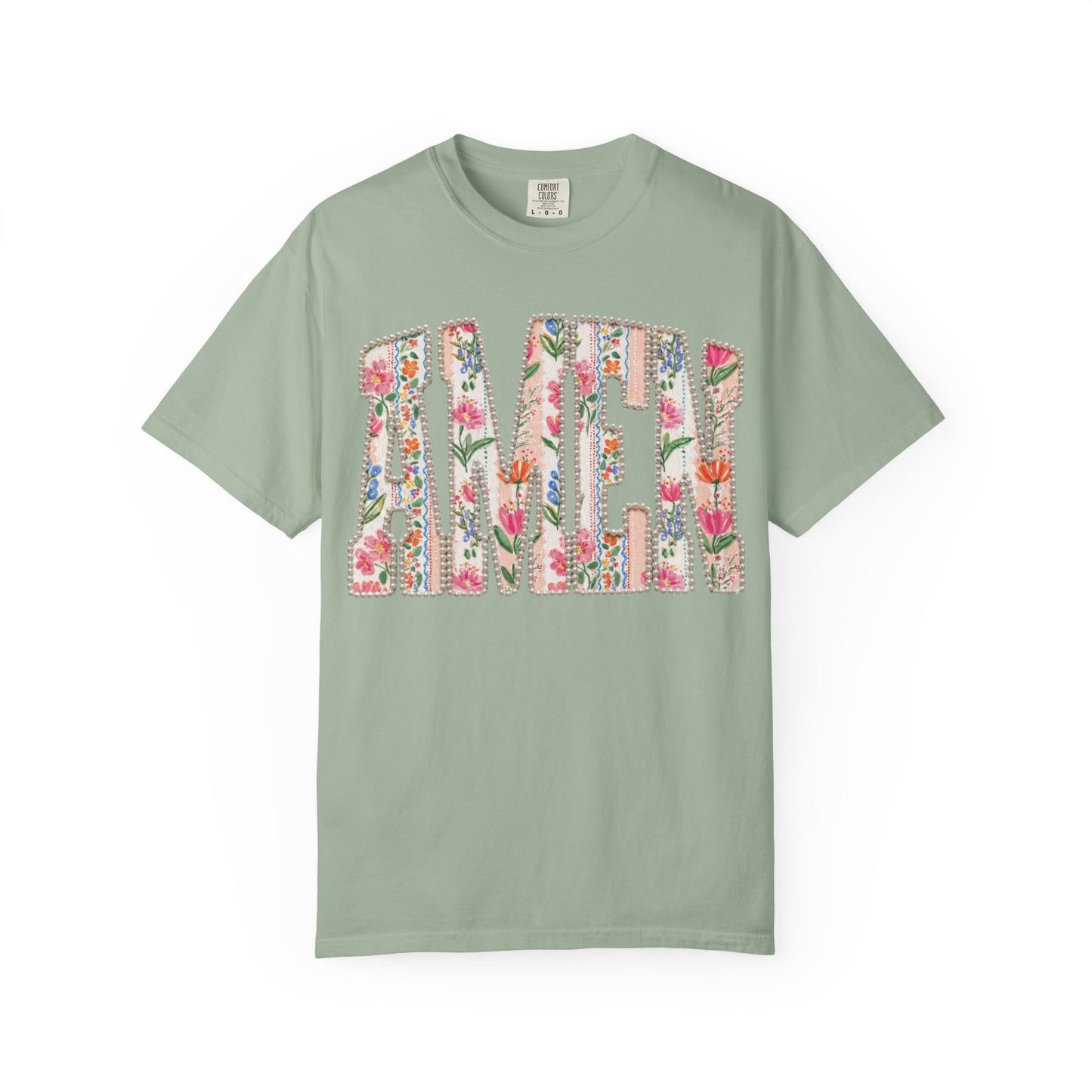 Floral 'Amen' T-Shirt