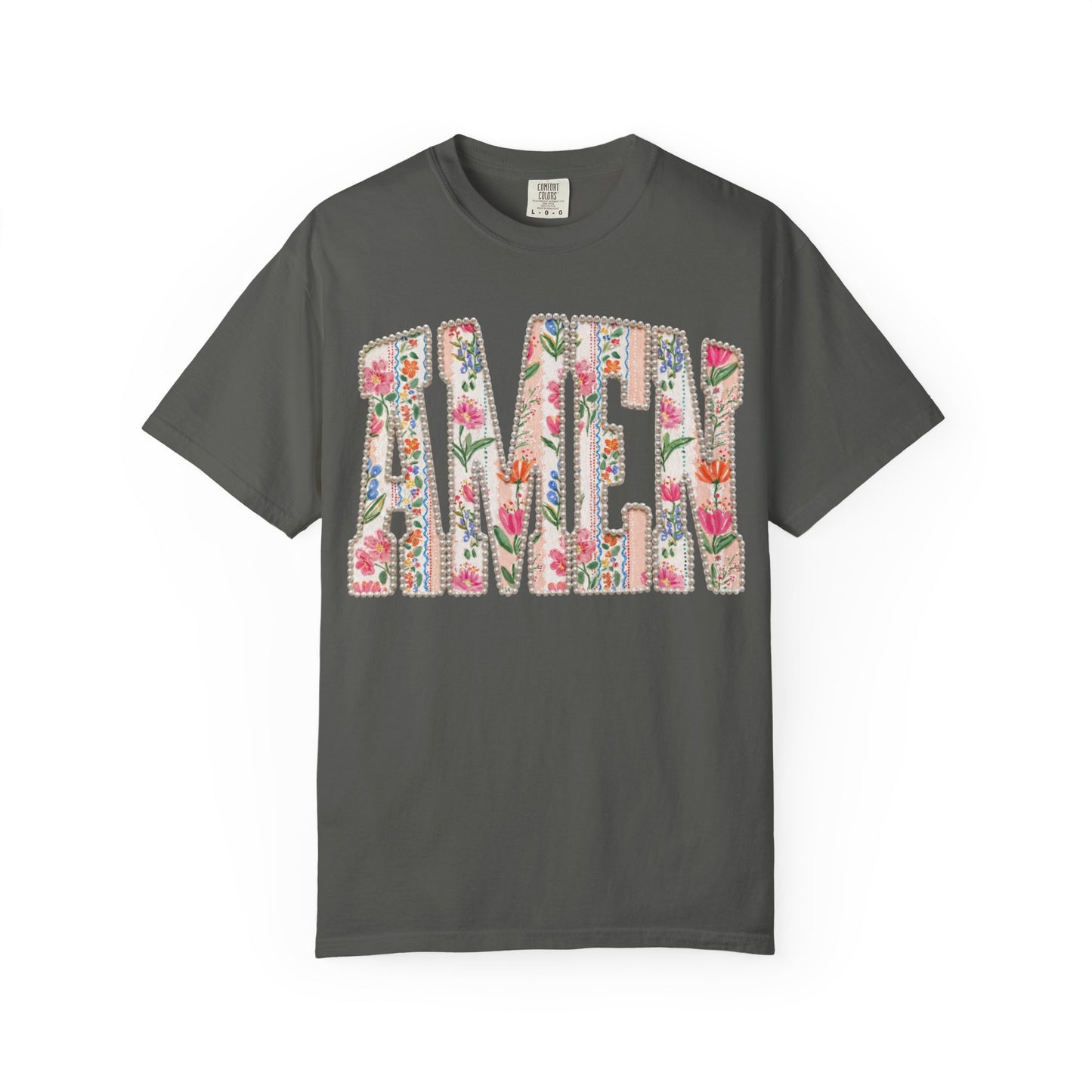 Floral 'Amen' T-Shirt