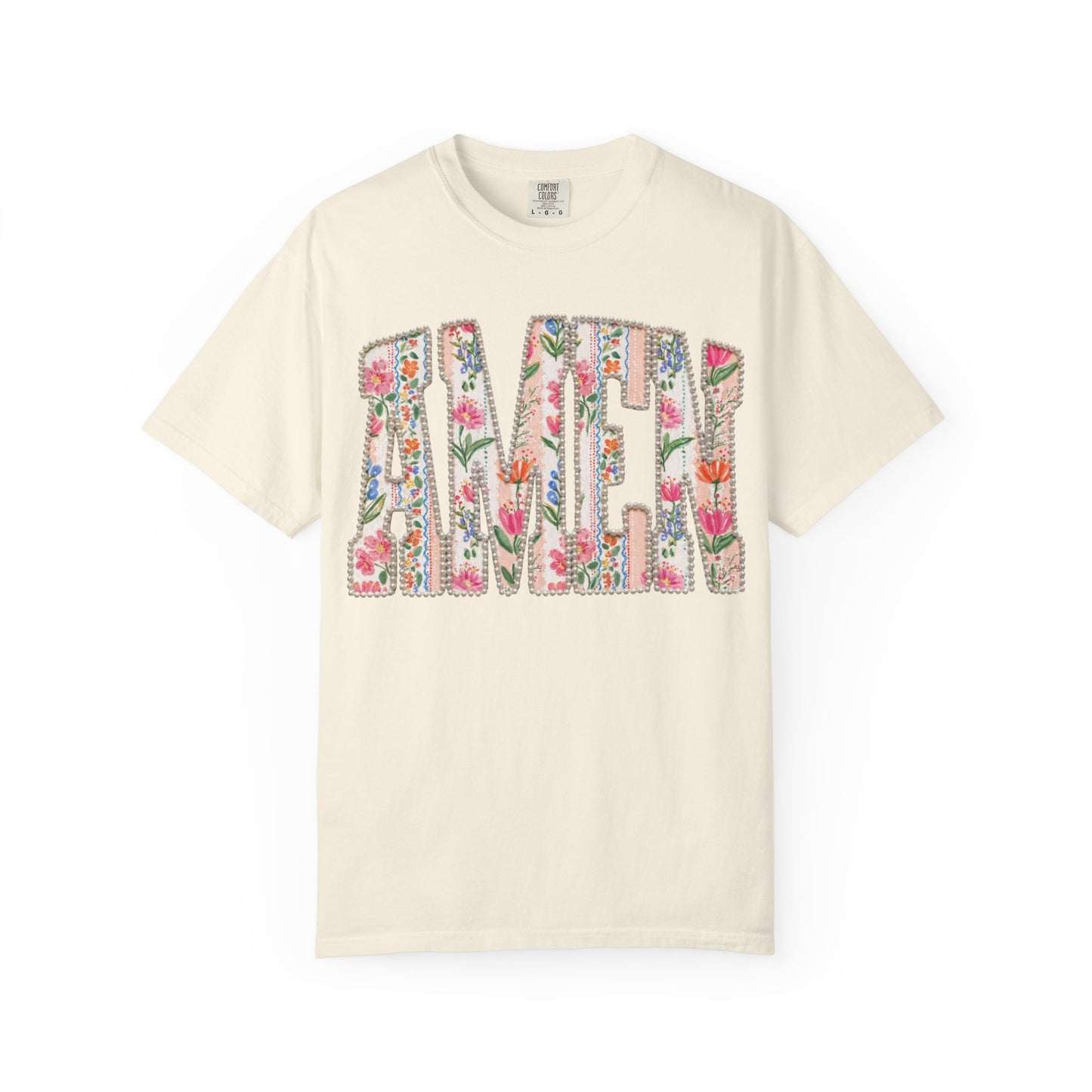 Floral 'Amen' T-Shirt