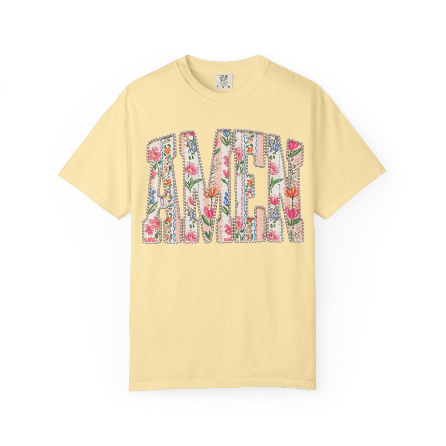 Floral 'Amen' T-Shirt