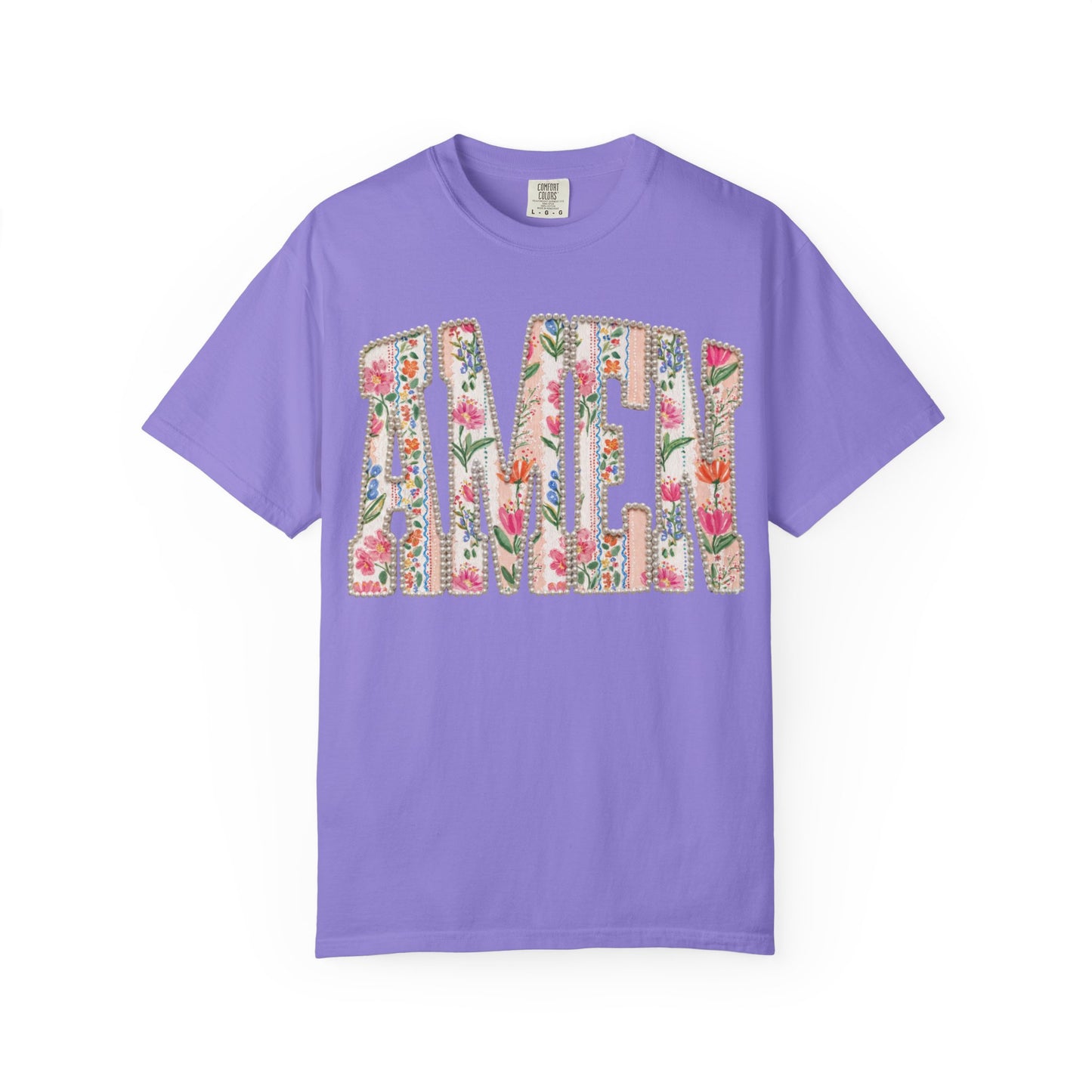 Floral 'Amen' T-Shirt